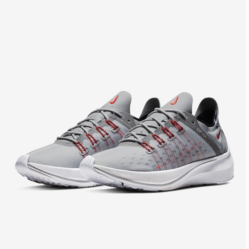Nike EXP-X14 lifestyle Sneaker 🏃♀️💨Silver/Red - Picture 2 of 8